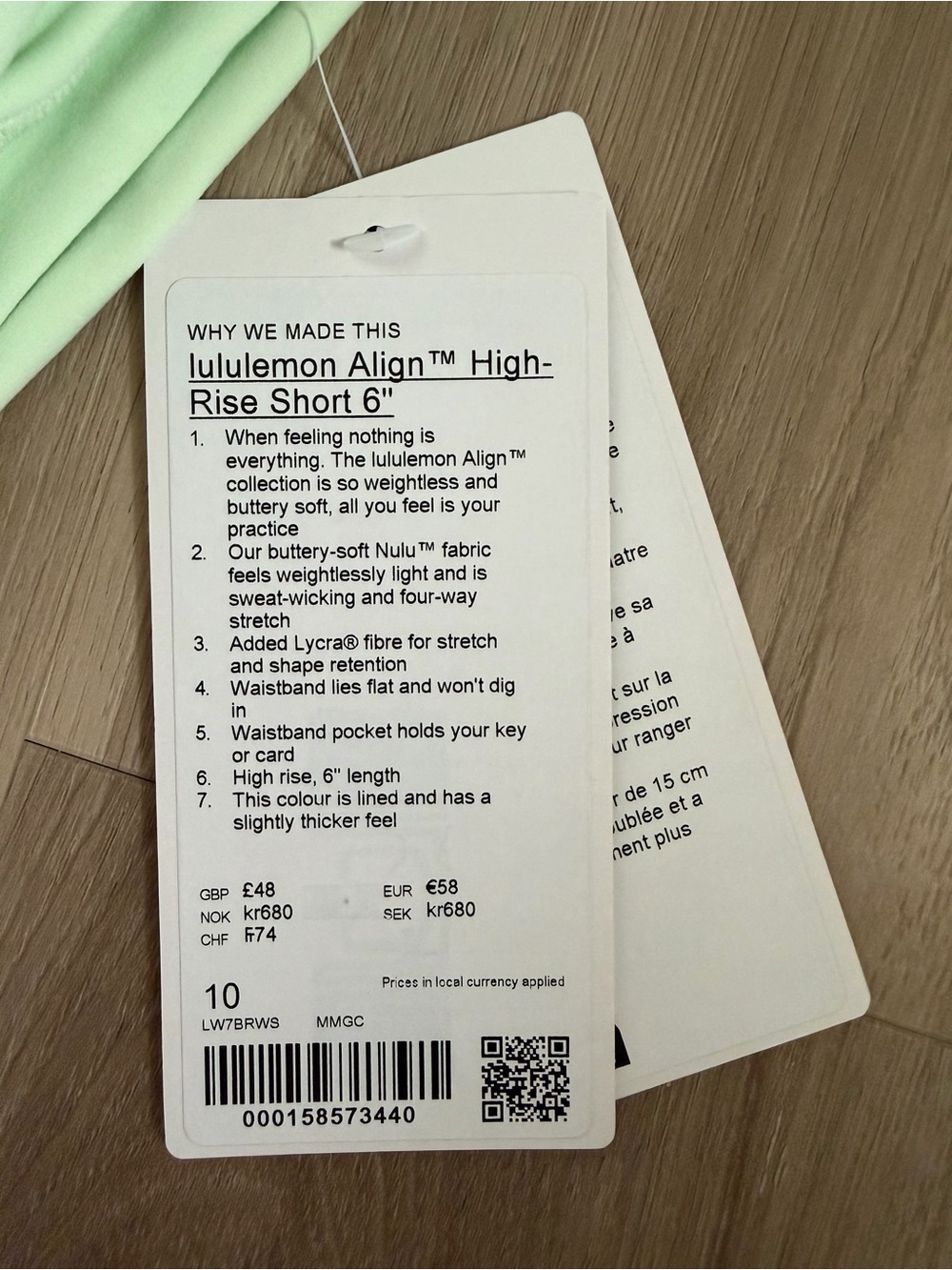 Lululemon Matcha Magic Align 6” Shorts - Picture 3 of 3